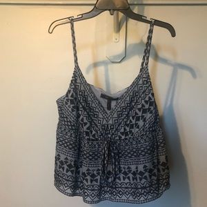 NWT BCBG Emeli Embroidered Tie Waist Woven Tank